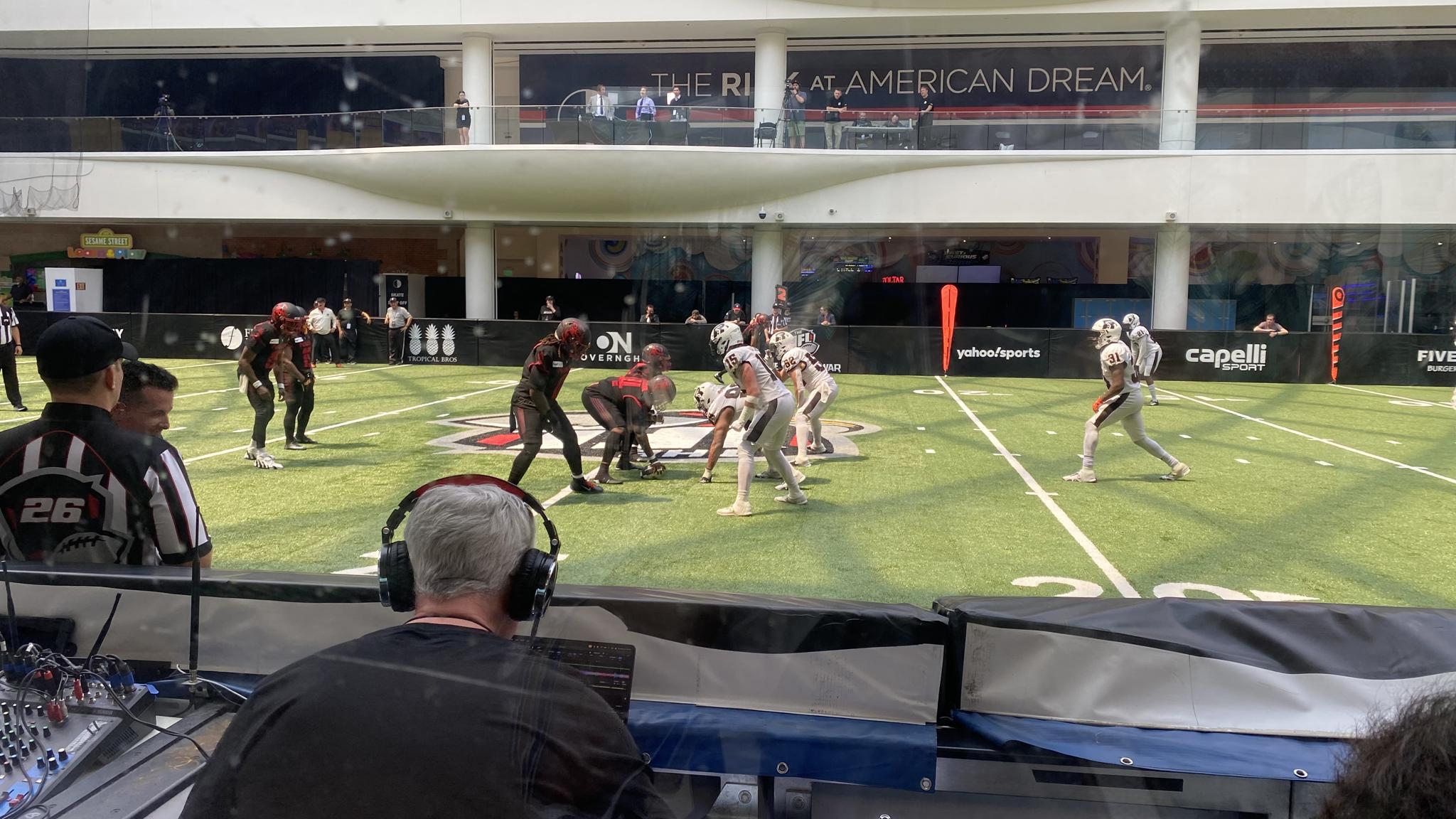 The New Mexico Chupacabras prepare to start a play against the Arizona Rattlers