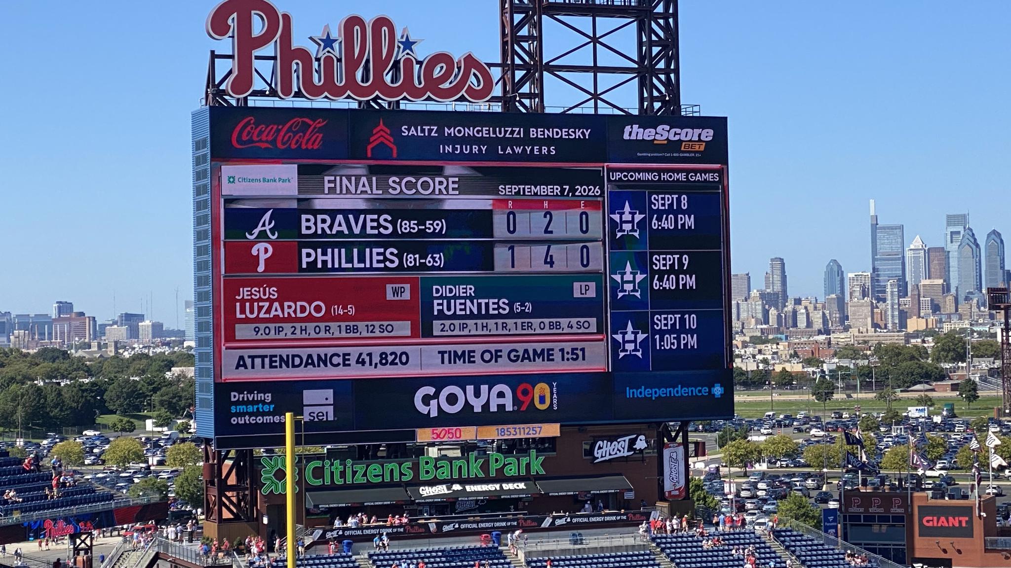 An image of the final scoreline of the game