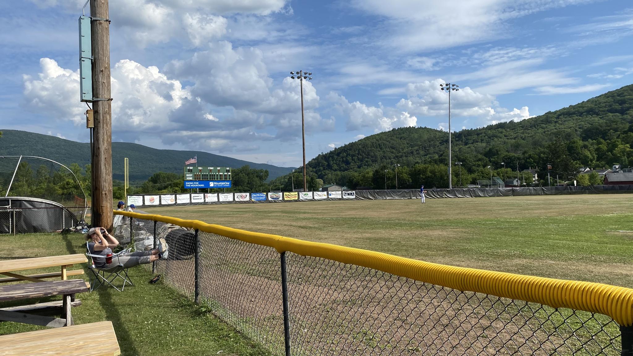 A photo of the mountains behind Joe Wolfe Field
