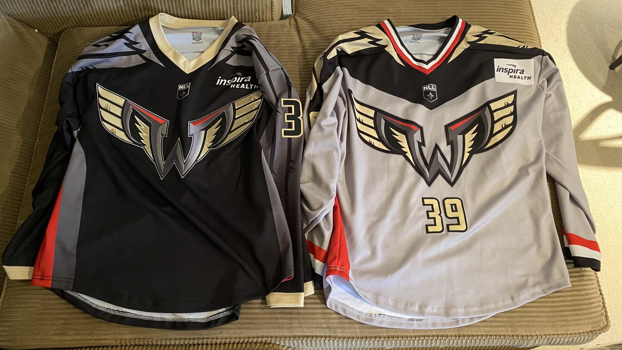 Two Philadelphia Wings jerseys