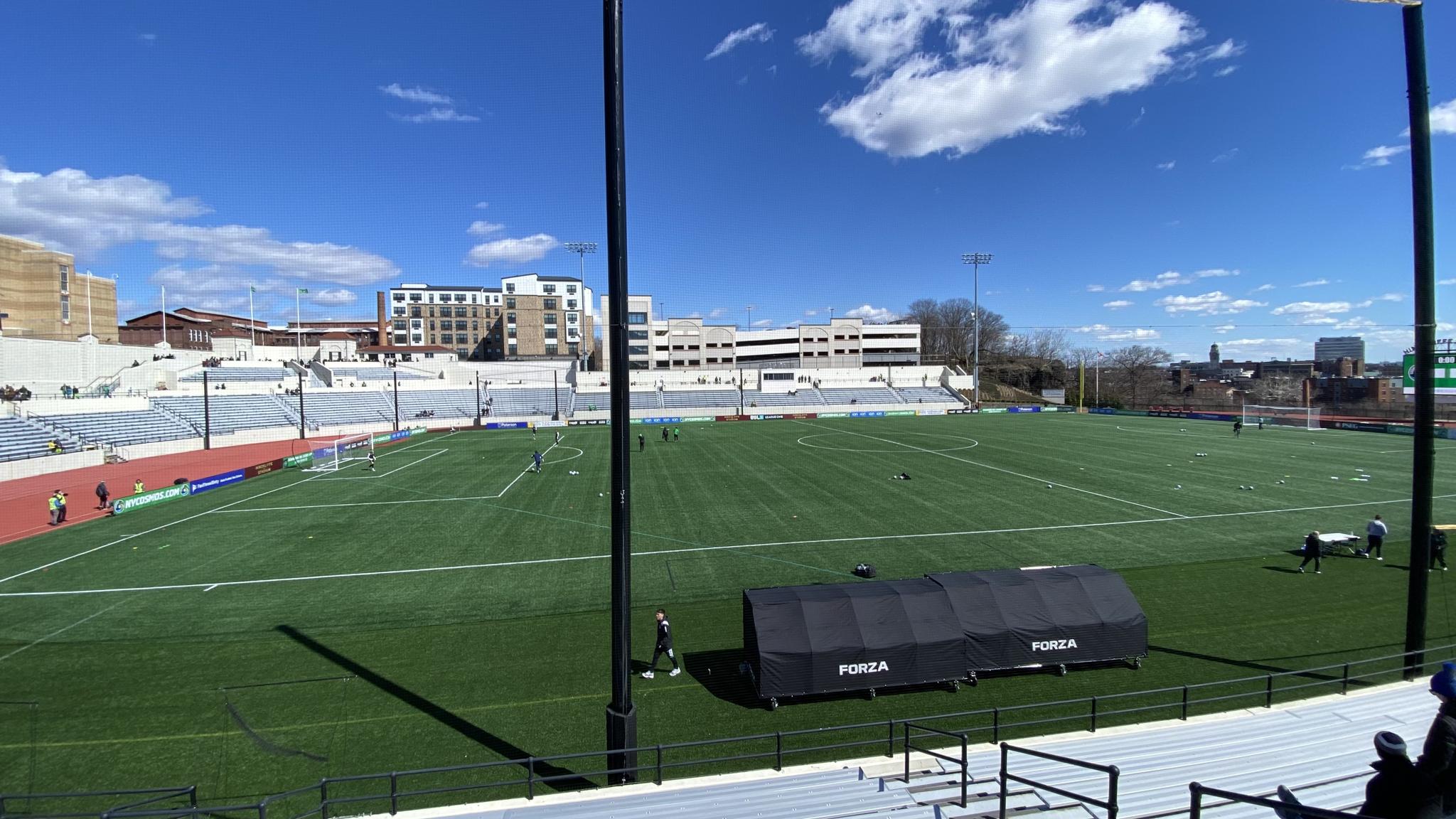 An image of Hinchliffe Stadium prior to the
