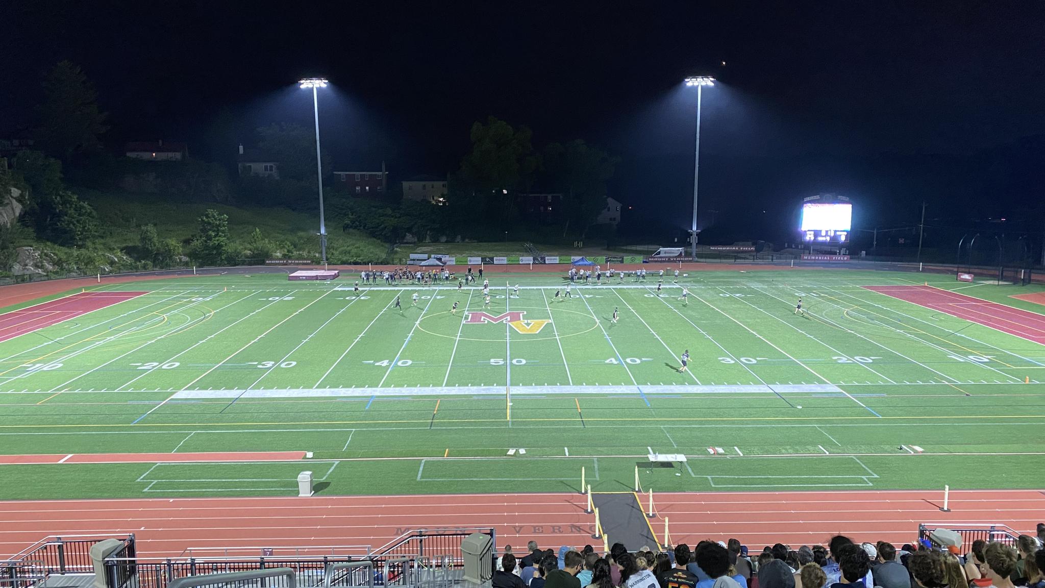 A view from the last row of The Stadium at Memorial Field