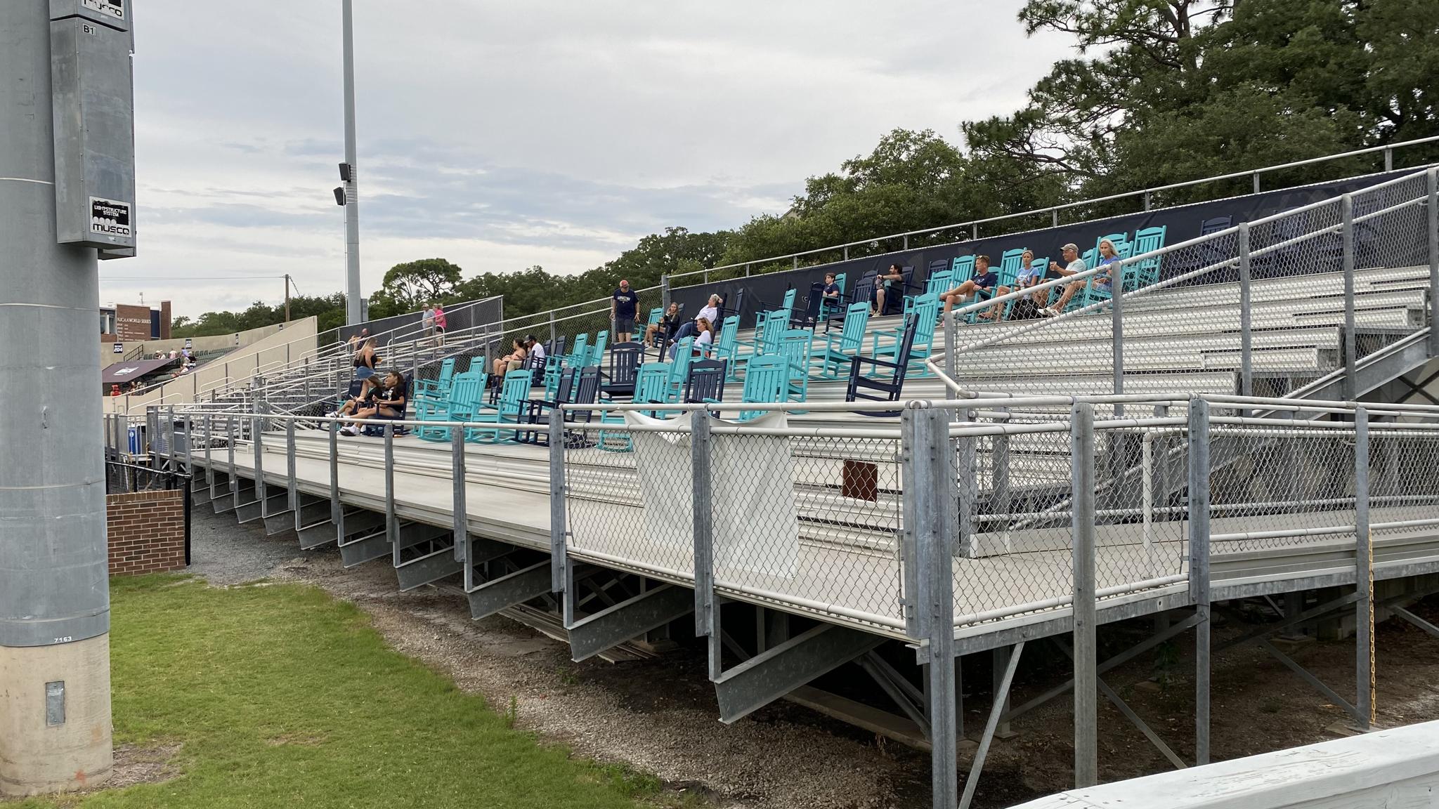 A view of a section of Rocking chairs