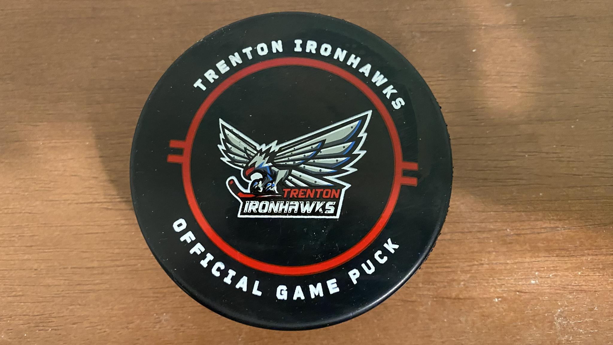 An image of a Trenton Ironhawks Official Game Puck