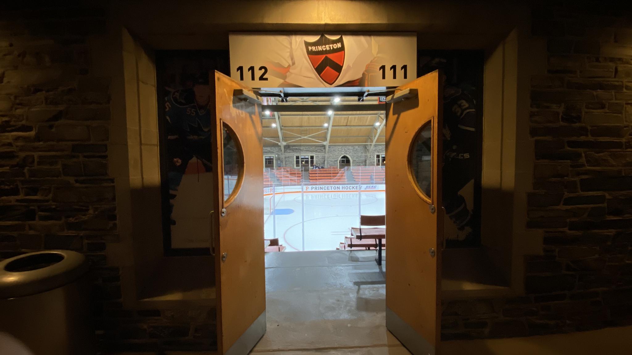 One of the entrances to the seating bowl at Hobey Baker Rink