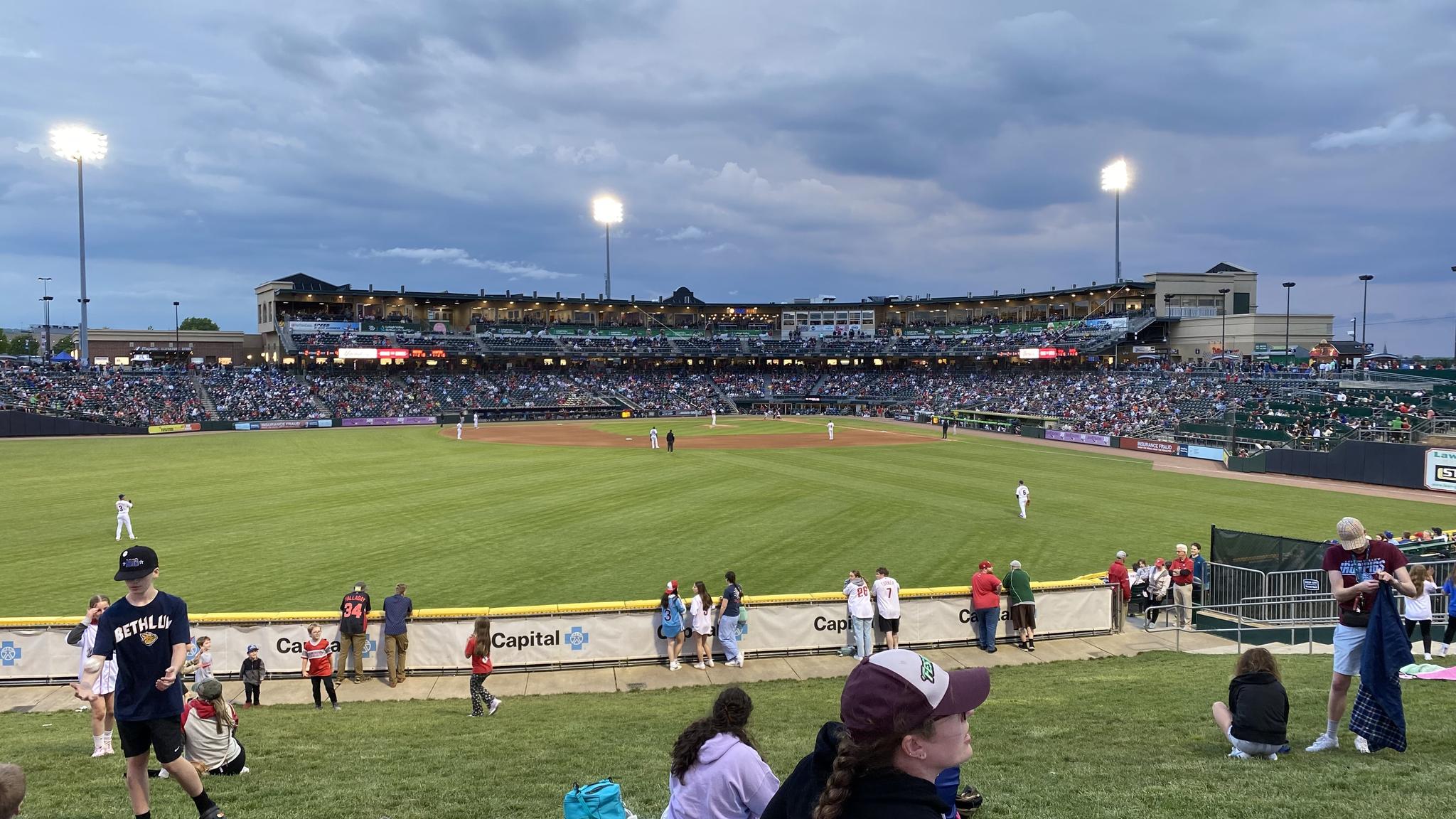 A view from the outfield at Coca-Cola Park